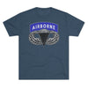 Airborne Tab and Jump Wings Triblend Athletic Shirt T-Shirt Printify Tri-Blend Indigo S 