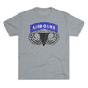 Airborne Tab and Jump Wings Triblend Athletic Shirt T-Shirt Printify Tri-Blend Premium Heather S 