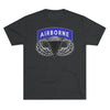 Airborne Tab and Jump Wings Triblend Athletic Shirt T-Shirt Printify Tri-Blend Vintage Black S 