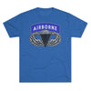 Airborne Tab and Jump Wings Triblend Athletic Shirt T-Shirt Printify Tri-Blend Vintage Royal S 