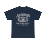 Airborne University Fort Moore Georgia - Unisex Heavy Cotton Tee T-Shirt Printify Navy S 