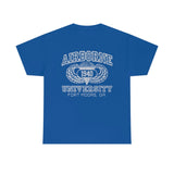 Airborne University Fort Moore Georgia - Unisex Heavy Cotton Tee T-Shirt Printify Royal S 