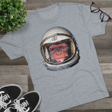 American Marauder Astronaut Chimp - Triblend Athletic Shirt T-Shirt Printify 