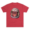American Marauder Astronaut Chimp - Triblend Athletic Shirt T-Shirt Printify Tri-Blend Vintage Red S 