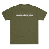 American Marauder Logo Triblend Shirt T-Shirt Printify Tri-Blend Military Green M 