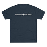 American Marauder Logo Triblend Shirt T-Shirt Printify Tri-Blend Vintage Navy M 