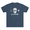 American Marauder Stede Bonnet Pirate Flag Triblend Athletic Shirt T-Shirt Printify Tri-Blend Indigo M 