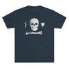 American Marauder Stede Bonnet Pirate Flag Triblend Athletic Shirt T-Shirt Printify Tri-Blend Vintage Navy M 
