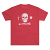 American Marauder Stede Bonnet Pirate Flag Triblend Athletic Shirt T-Shirt Printify Tri-Blend Vintage Red M 