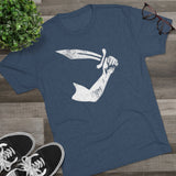 American Marauder Thomas Tew Pirate Flag Triblend Athletic Shirt T-Shirt Printify 