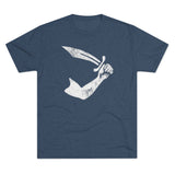 American Marauder Thomas Tew Pirate Flag Triblend Athletic Shirt T-Shirt Printify Tri-Blend Indigo M 