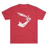 American Marauder Thomas Tew Pirate Flag Triblend Athletic Shirt T-Shirt Printify Tri-Blend Vintage Red L 