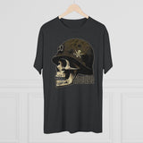 American Marauder WWII Helmet - Triblend Athletic Shirt T-Shirt Printify 