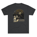 American Marauder WWII Helmet - Triblend Athletic Shirt T-Shirt Printify S Tri-Blend Vintage Black 