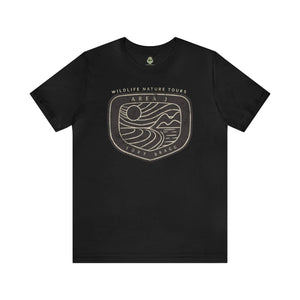 Area J Wildlife Nature Tours Athletic Fit Short Sleeve Tee T-Shirt Printify S Black 