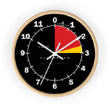 Black Altimeter Wall Clock Home Decor Printify Wooden White 10"