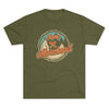 Camp Morehead Afghanistan Camping Badge Triblend Shirt T-Shirt Printify Tri-Blend Military Green S 