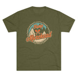 Camp Morehead Afghanistan Camping Badge Triblend Shirt T-Shirt Printify Tri-Blend Military Green S 