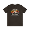 Distressed Atropian Liberation Team Badge Athletic Fit Short Sleeve Tee T-Shirt Printify S Brown 
