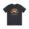 Distressed Atropian Liberation Team Badge Athletic Fit Short Sleeve Tee T-Shirt Printify S Dark Grey 