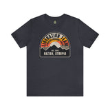 Distressed Atropian Liberation Team Badge Athletic Fit Short Sleeve Tee T-Shirt Printify S Heather Navy 