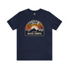 Distressed Atropian Liberation Team Badge Athletic Fit Short Sleeve Tee T-Shirt Printify S Navy 