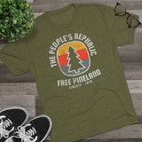 Free Pineland Camping Badge Triblend Athletic Shirt T-Shirt Printify 