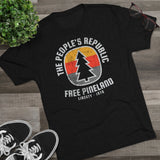 Free Pineland Camping Badge Triblend Athletic Shirt T-Shirt Printify 