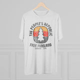 Free Pineland Camping Badge Triblend Athletic Shirt T-Shirt Printify 