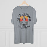 Free Pineland Camping Badge Triblend Athletic Shirt T-Shirt Printify 