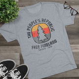 Free Pineland Camping Badge Triblend Athletic Shirt T-Shirt Printify 