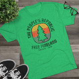 Free Pineland Camping Badge Triblend Athletic Shirt T-Shirt Printify 