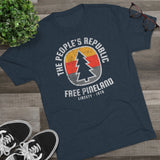 Free Pineland Camping Badge Triblend Athletic Shirt T-Shirt Printify 