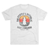 Free Pineland Camping Badge Triblend Athletic Shirt T-Shirt Printify Tri-Blend Heather White S 