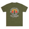 Free Pineland Camping Badge Triblend Athletic Shirt T-Shirt Printify Tri-Blend Military Green S 