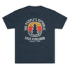 Free Pineland Camping Badge Triblend Athletic Shirt T-Shirt Printify Tri-Blend Vintage Navy S 
