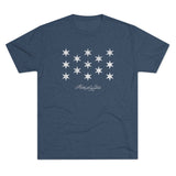 George Washington Flag Triblend Athletic Shirt T-Shirt Printify Tri-Blend Indigo M 