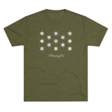 George Washington Flag Triblend Athletic Shirt T-Shirt Printify Tri-Blend Military Green M 