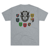Green Beret Gang Front and Back Print Triblend Athletic Shirt T-Shirt Printify 