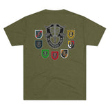Green Beret Gang Front and Back Print Triblend Athletic Shirt T-Shirt Printify Tri-Blend Military Green S 