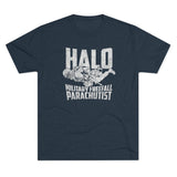HALO Military Freefall Triblend Athletic Shirt T-Shirt Printify Tri-Blend Vintage Navy M 