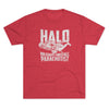 HALO Military Freefall Triblend Athletic Shirt T-Shirt Printify Tri-Blend Vintage Red M 