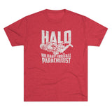 HALO Military Freefall Triblend Athletic Shirt T-Shirt Printify Tri-Blend Vintage Red M 