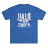 HALO Military Freefall Triblend Athletic Shirt T-Shirt Printify Tri-Blend Vintage Royal M 