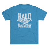 HALO Military Freefall Triblend Athletic Shirt T-Shirt Printify Tri-Blend Vintage Turquoise M 