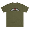 Jedburgh Distressed Wings Triblend Shirt T-Shirt Printify Tri-Blend Military Green L 