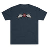 Jedburgh Distressed Wings Triblend Shirt T-Shirt Printify Tri-Blend Vintage Navy M 