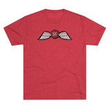 Jedburgh Distressed Wings Triblend Shirt T-Shirt Printify Tri-Blend Vintage Red S 