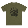 Liberator Distressed Single Color Triblend Athletic Shirt T-Shirt Printify Tri-Blend Military Green L 