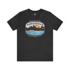 Nangarhar Hiking and Fishing Adventure Club Badge Athletic Fit Short Sleeve Tee T-Shirt Printify S Dark Grey Heather 